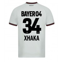 Camisa de Futebol Bayer Leverkusen Granit Xhaka #34 Equipamento Secundário 2023-24 Manga Curta